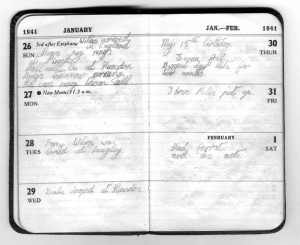 hw 41 chris mynott's diary pages january 1941 2b